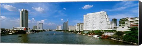 Framed Chao Phraya River, Bangkok, Thailand Print