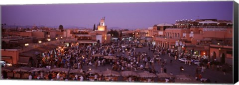 Framed Djemma El Fina, Marrakech, Morocco Print