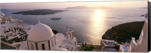 Framed View of Santorini, Greece Print