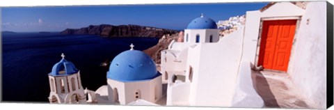 Framed Church in a city, Santorini, Cyclades Islands, Greece Print