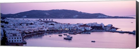 Framed Buildings in a city, Mykonos, Cyclades Islands, Greece Print