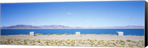 Framed Blue sky over a lake, Pyramid Lake, Nevada Print