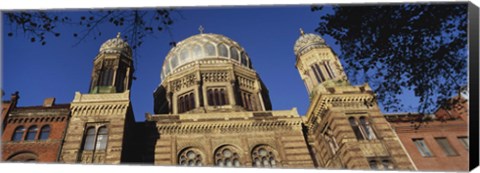 Framed Low Angle View Of Jewish Synagogue, Berlin, Germany Print