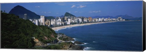 Framed Buildings On The Waterfront, Rio De Janeiro, Brazil Print