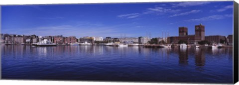 Framed Buildings On The Waterfront, Oslo, Norway Print