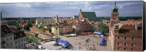 Framed High angle view of a city, Warsaw, Poland Print