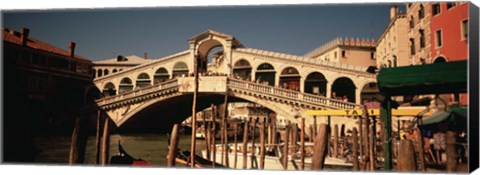 Framed Bridge over a canal, Venice, Italy Print