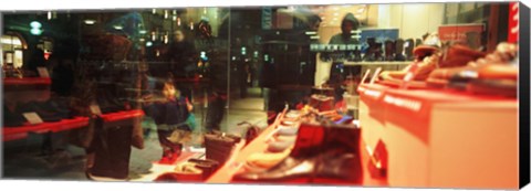 Framed Shoes displayed in a store window, Munich, Germany Print