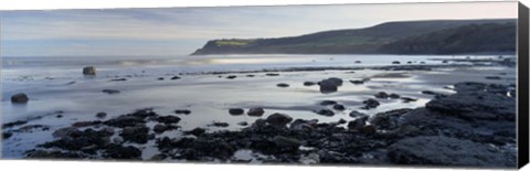 Framed Rocks On The Beach, Robin Hood&#39;s Bay, North Yorkshire, England, United Kingdom Print