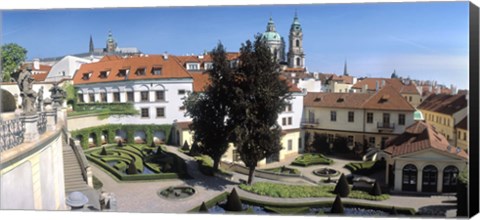 Framed High angle view of a garden, Vrtbovska Garden, Prague, Czech Republic Print