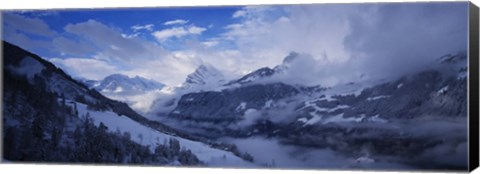 Framed Clouds over mountains, Alps, Glarus, Switzerland Print