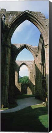 Framed Low angle view of an archway, Bolton Abbey, Yorkshire, England Print