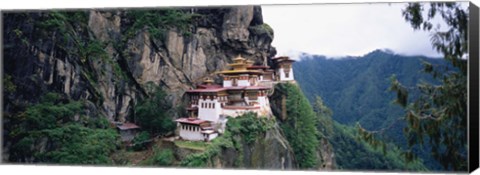 Framed Monastery On A Cliff, Taktshang Monastery, Paro, Bhutan Print