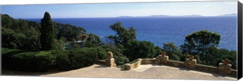 Framed Observation Point At The Sea Shore, Provence, France Print