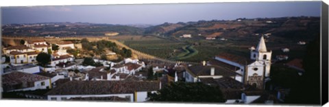 Framed High angle view of a city, Portugal Print
