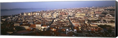 Framed Aerial view of Lisbon, Portugal Print