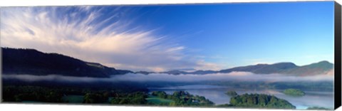 Framed Lake Surrounded By Mountains, Derwent Water, Lake District, Cumbria, England, United Kingdom Print