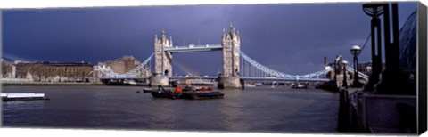 Framed Bridge Over A River, Tower Bridge, London, England, United Kingdom Print