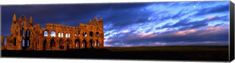 Framed Ruins Of A Church, Whitby Abbey, Whitby, North Yorkshire, England, United Kingdom Print