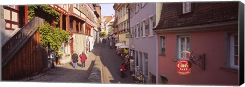 Framed Houses On Both Sides Of An Alley, Lake Constance, Meersburg, Baden-Wurttemberg, Germany Print