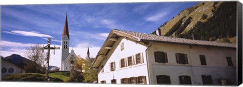 Framed Low Angle View Of A Church, Holzgau, Lechtal, Austria Print