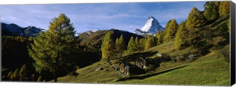 Framed Low angle view of a mountain peak, Matterhorn, Valais, Switzerland Print