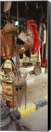 Framed Souvenirs displayed in a market, Palmyra, Syria Print