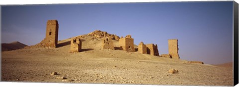 Framed Ancient tombs on a landscape, Palmyra, Syria Print