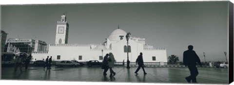 Framed Cars parked in front of a mosque, Jamaa-El-Jedid, Algiers, Algeria Print