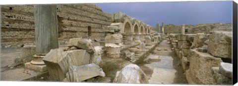 Framed Ruins of ancient Roman city, Leptis Magna, Libya Print