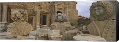 Framed Statues in Leptis Magna, Libya Print