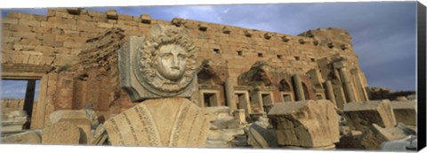 Framed Statue in an old ruined building, Leptis Magna, Libya Print