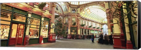 Framed Interiors of a market, Leadenhall Market, London, England Print