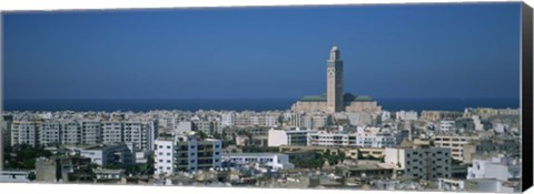 Framed High angle view of a city, Casablanca, Morocco Print