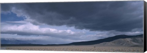 Framed Storm clouds over a desert, Inyo Mountain Range, California Print