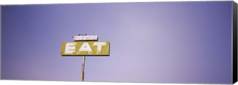 Framed Low angle view of an old sign board, Highway 395, California, USA Print
