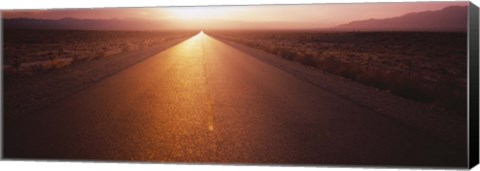 Framed Road passing through a desert, Nevada, USA Print