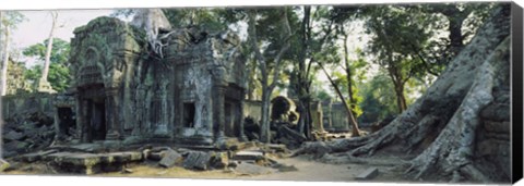 Framed Old ruins of a building, Angkor Wat, Cambodia Print