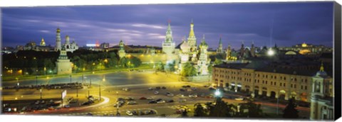 Framed High angle view of a town square, Red Square, Moscow, Russia Print