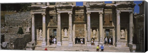 Framed Old ruins of Library At Epheses, Ephesus, Turkey Print