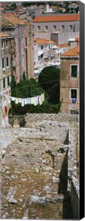 Framed High angle view of the old ruins in a town, Dubrovnik, Croatia Print