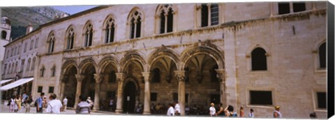 Framed Group of people in front of a palace, Rector&#39;s Palace, Dubrovnik, Croatia Print
