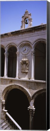 Framed Low angle view of a bell tower, Rector&#39;s Palace, Dubrovnik, Croatia Print