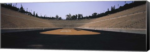 Framed Interiors of a stadium, Olympic Stadium, Athens, Greece Print