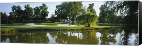 Framed Lake on a golf course, Tantallon Country Club, Fort Washington, Maryland, USA Print