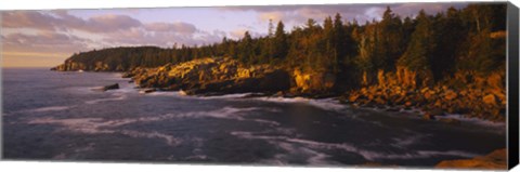 Framed Rock formations at the coast, Monument Cove, Mount Desert Island, Acadia National Park, Maine Print