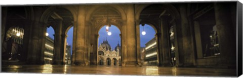 Framed Arcade of a building, St. Mark&#39;s Square, Venice, Italy (Color) Print