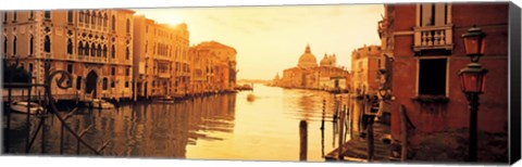 Framed Buildings along a canal, view from Ponte dell&#39;Accademia, Grand Canal, Venice, Italy Print