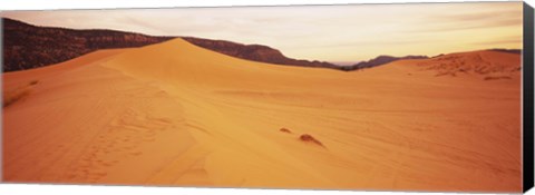 Framed Sand dunes in a desert, Coral Pink Sand Dunes State Park, Utah, USA Print