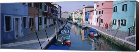 Framed Canal, Burano, Italy Print
